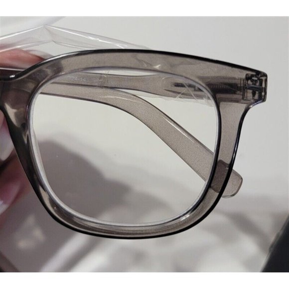 EyeKepper Smoke Grey 1.0 Thick Frame Nerd Anti Blue Light Reading Glasses 113232 - Picture 1 of 3